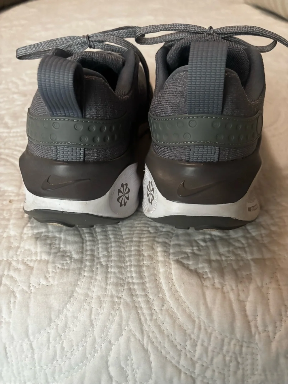 Nike Women’s Gray Running Sneakers with White Swoosh